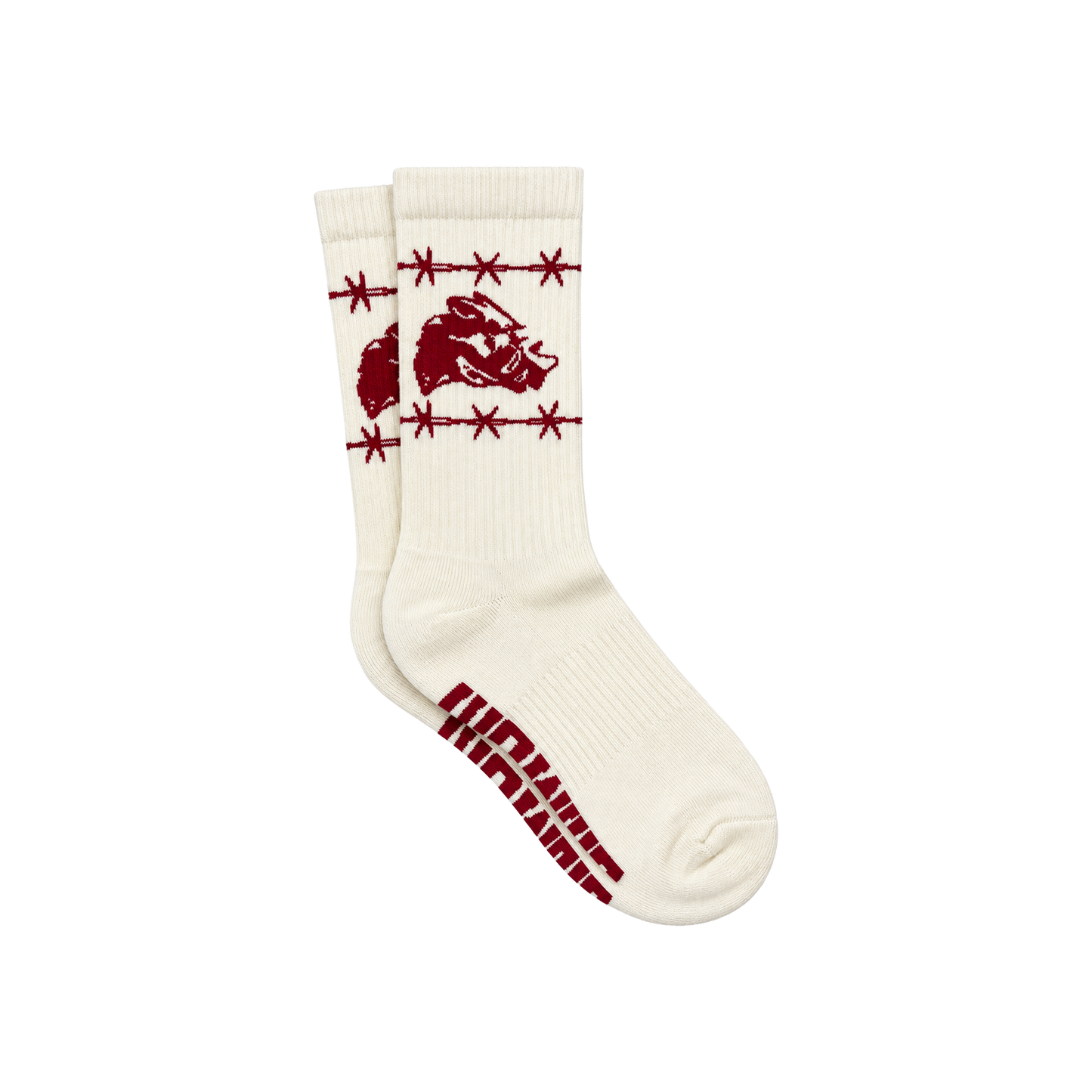 Cream Logo Socks