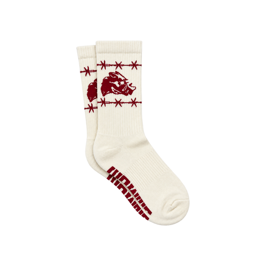 Cream Logo Socks