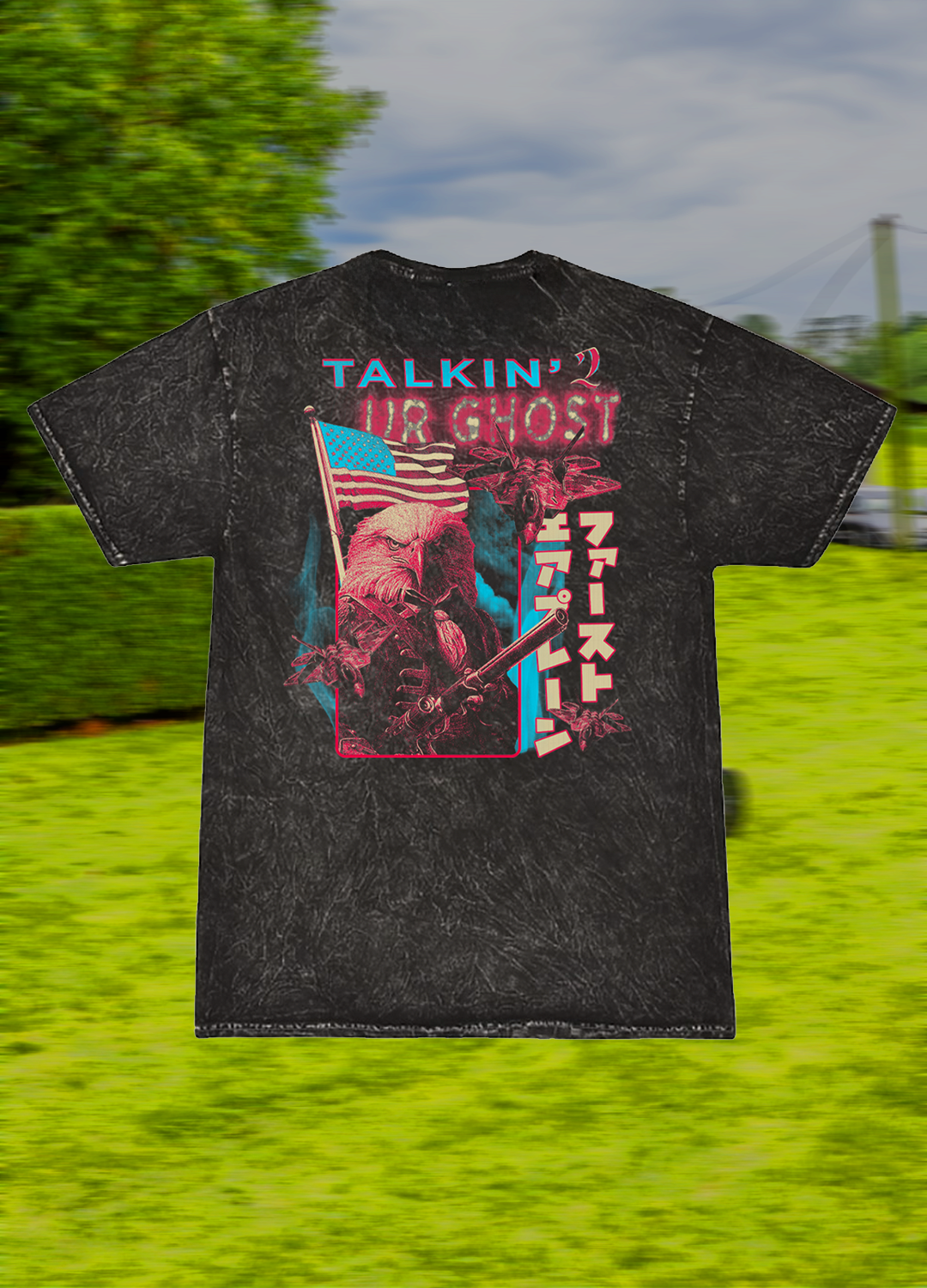 Talkin' 2 Ur Ghost Mineral Wash Tee