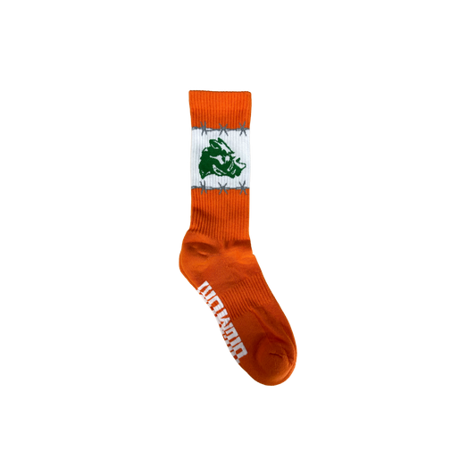 Hog Socks (Orange/White/Green)